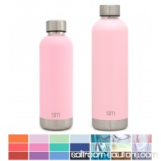 Simple Modern 17oz Bolt Water Bottle - Stainless Steel Hydro Swell Flask - Double Wall Vacuum Insulated Reusable Small Kids Metal Coffee Tumbler Leak Proof Thermos - Rainbow 569664929